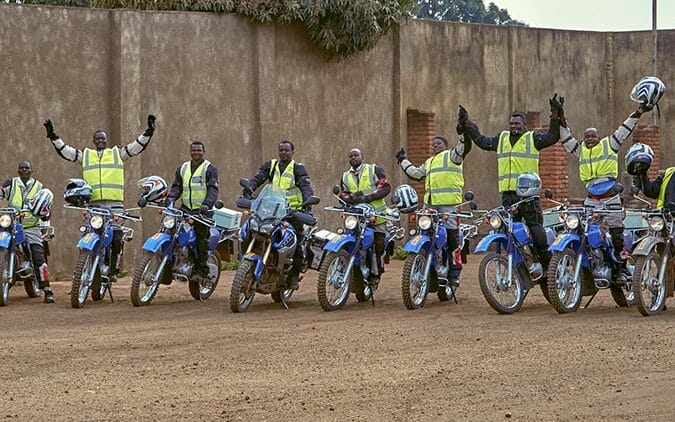 Malawi - healthworkers on motorcycles