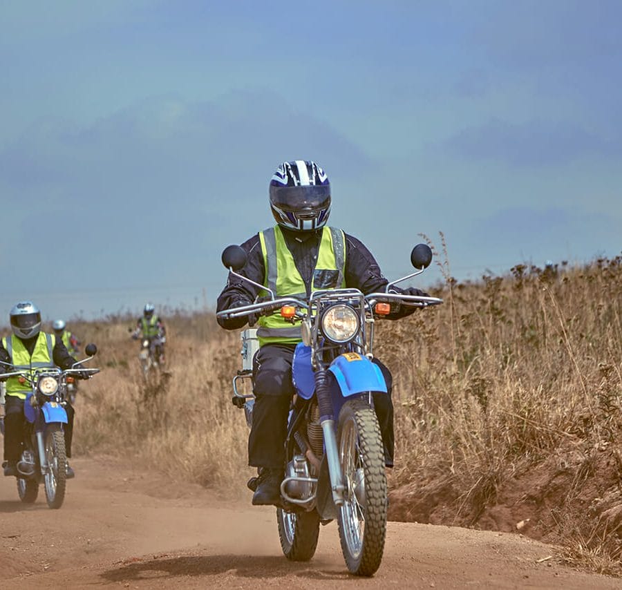Malawi - healthworkers on motorcycles